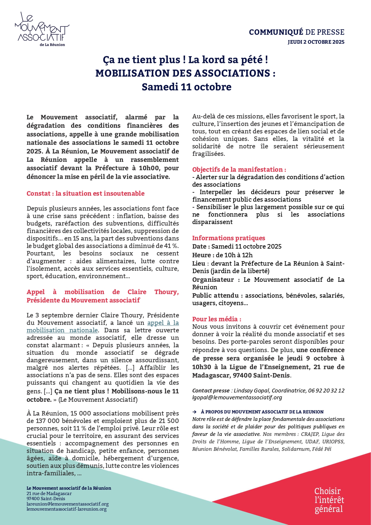 « Ça ne tient plus ! La kord sa pété !